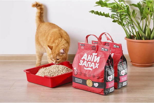 Изображение товара Наполнитель для туалета Питомец Антизапах Растительный комкующийся (2.15кг/6л)