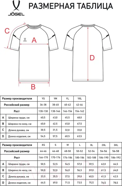 Изображение товара Футболка игровая футбольная Jogel Camp 2 CVC Training Tee (XS, серый)
