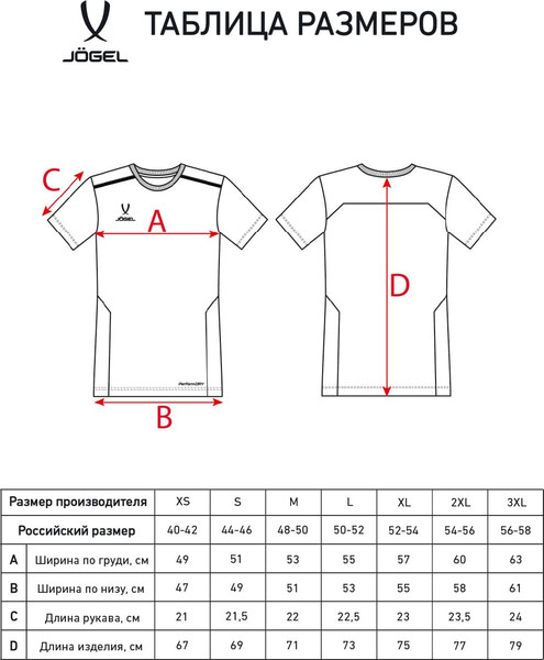 Изображение товара Футболка игровая футбольная Jogel Division Training Tee (XS, синий)