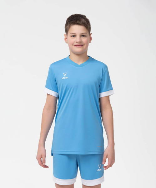 Изображение товара Футболка игровая футбольная Jogel Division PerFormDRY Union Jersey (YS, голубой/белый/белый)