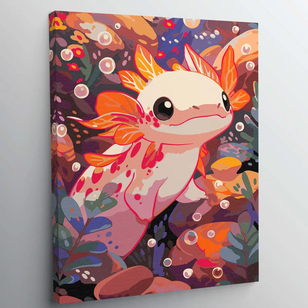 Изображение товара Картина по номерам Red Panda Милашка аксолотль p56074