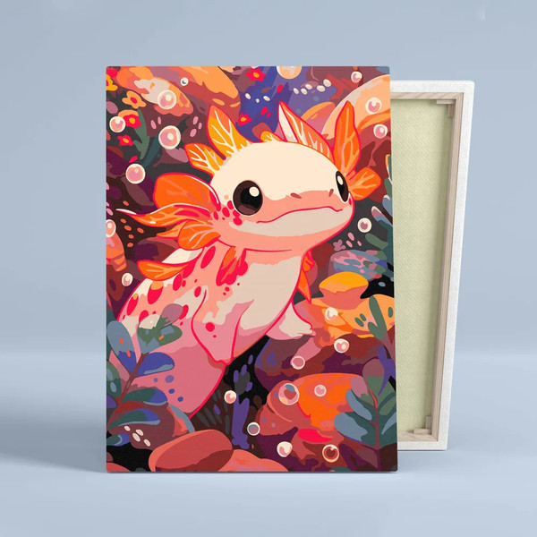 Изображение товара Картина по номерам Red Panda Милашка аксолотль p56074