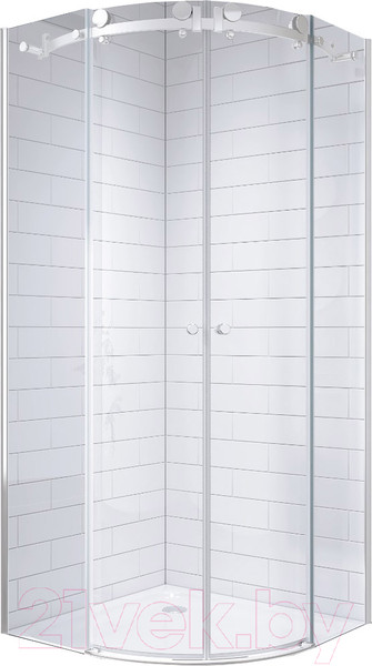 Изображение товара Душевой уголок Adema Слайд 100 (хром/прозрачное стекло)