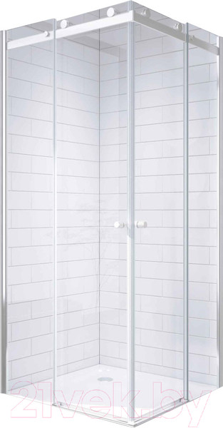 Изображение товара Душевой уголок Adema Слайд Виеркант 90 (белый/прозрачное стекло)