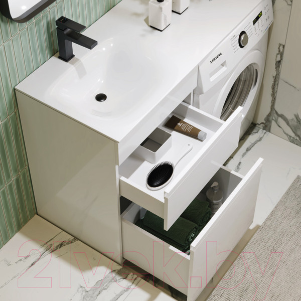 Изображение товара Тумба с умывальником Aqwella Duet L / DU01052N