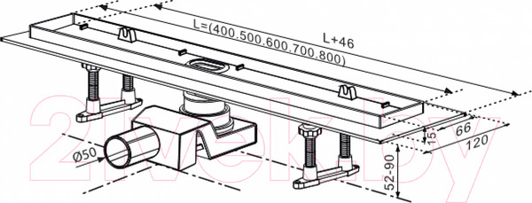 Изображение товара Трап для душа Tim Zst.1131.7002