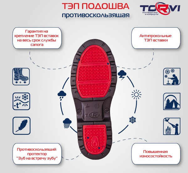Изображение товара Сапоги для охоты и рыбалки Torvi СВМ 03 ТЭП 25 46/47 (р.46-47, олива)