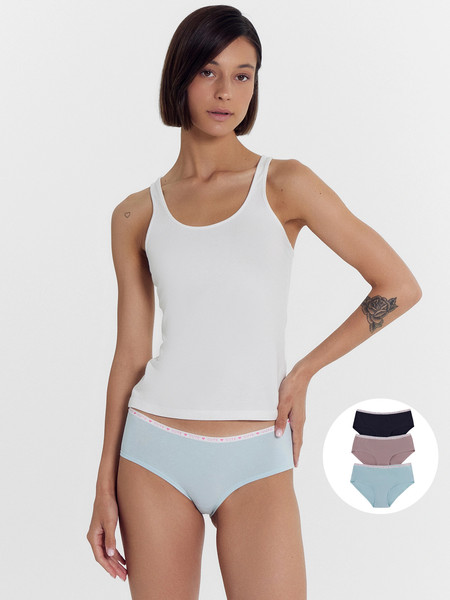 Изображение товара Комплект женских трусов Mark Formelle 412407-3 (р.98, небесно-голубой-1)