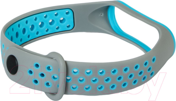 Изображение товара Ремешок для фитнес-трекера Case Nike для Mi Band 3/4 (серый/голубой)