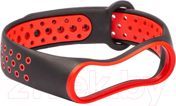 Изображение товара Ремешок для фитнес-трекера Case Nike для Mi Band 3/4 (черный/красный)