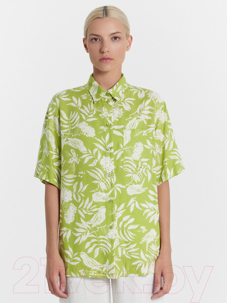 Изображение товара Рубашка Mark Formelle 112855/1 (р.170-84-90, птицы на цитроне)