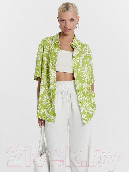 Изображение товара Рубашка Mark Formelle 112855/1 (р.170-84-90, птицы на цитроне)