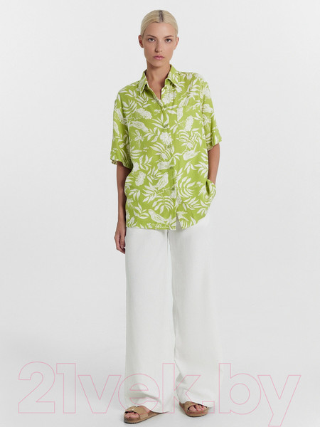 Изображение товара Рубашка Mark Formelle 112855/1 (р.170-84-90, птицы на цитроне)