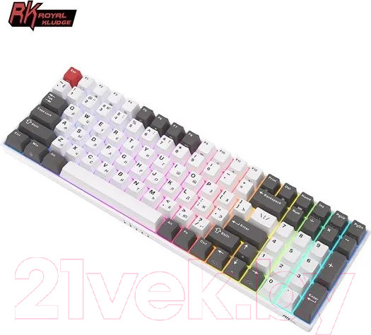 Изображение товара Клавиатура Royal Kludge RK100 (серый/красный/белый, Brown Switch)