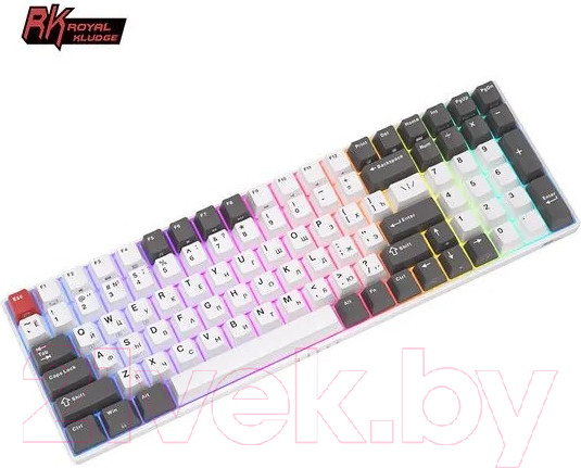 Изображение товара Клавиатура Royal Kludge RK100 (серый/красный/белый, Brown Switch)