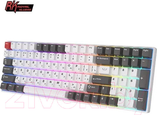 Изображение товара Клавиатура Royal Kludge RK100 (серый/красный/белый, Brown Switch)