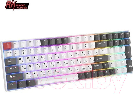 Изображение товара Клавиатура Royal Kludge RK100 (серый/красный/белый, Brown Switch)