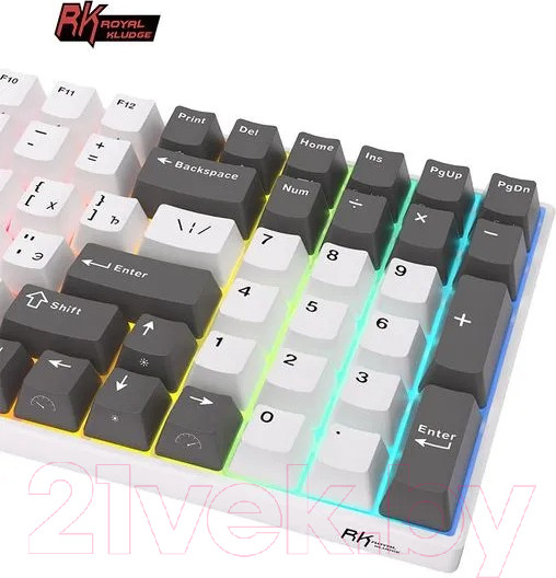 Изображение товара Клавиатура Royal Kludge RK100 (серый/красный/белый, Brown Switch)