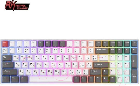 Изображение товара Клавиатура Royal Kludge RK100 (серый/красный/белый, Red Switch)