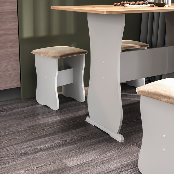 Изображение товара Обеденная группа ТриЯ Тип 1 МФ-101.006 (дуб крафт золотой/иск. замша Latte)