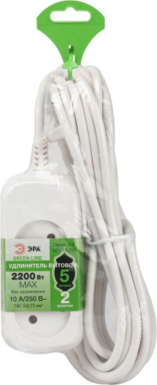 Изображение товара Удлинитель ЭРА Greenline UDL-10-250 / Б0065044