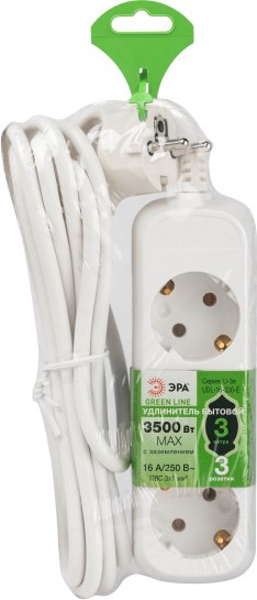 Изображение товара Удлинитель ЭРА Greenline UDL-16-330-E / Б0064970