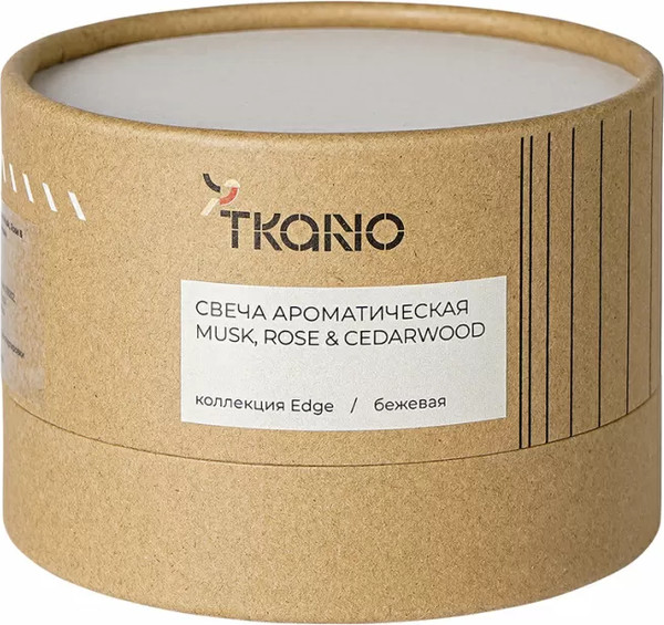 Изображение товара Свеча Tkano Edge Musk, Rose & Cedarwood TK23-ARO0020 (бежевый)