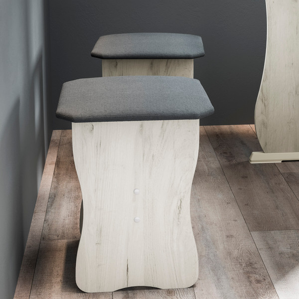 Изображение товара Обеденная группа ТриЯ Тип 1 МФ-101.006 (дуб крафт белый/велюр серый)