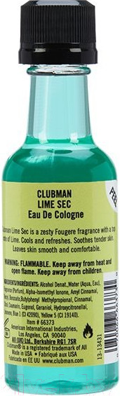 Изображение товара Одеколон после бритья Clubman Lime Sec After Shave Cologne (50мл)
