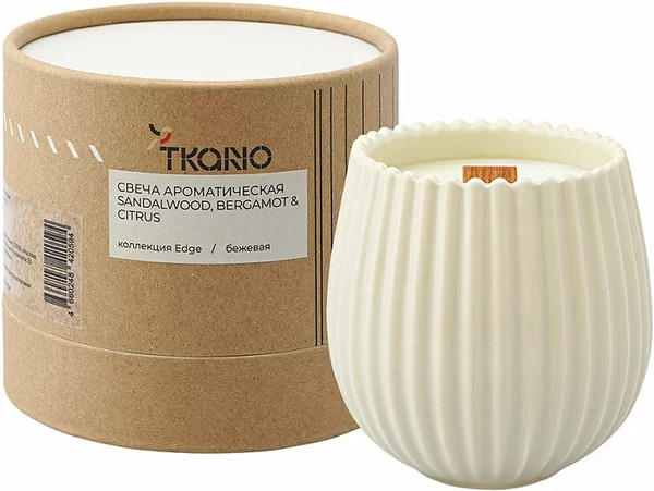 Изображение товара Свеча Tkano Edge Sandalwood Bergamot & Citrus TK23-ARO0052 (бежевый)