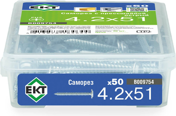 Изображение товара Саморез ЕКТ 4.2x51 острый / B009754 (50шт)