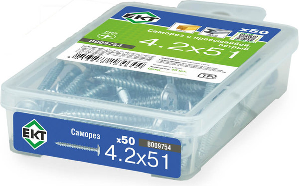 Изображение товара Саморез ЕКТ 4.2x51 острый / B009754 (50шт)