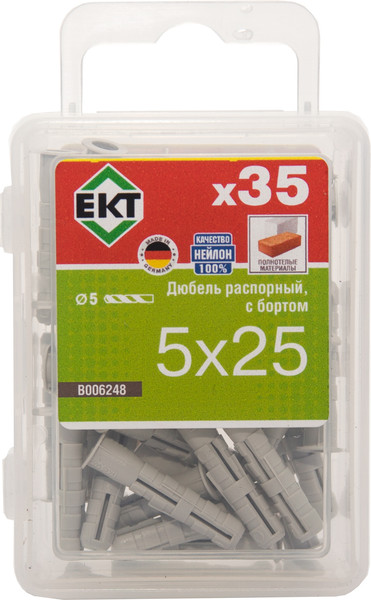 Изображение товара Дюбель распорный ЕКТ KEW KSD S 5х25 / B006248 (35шт)