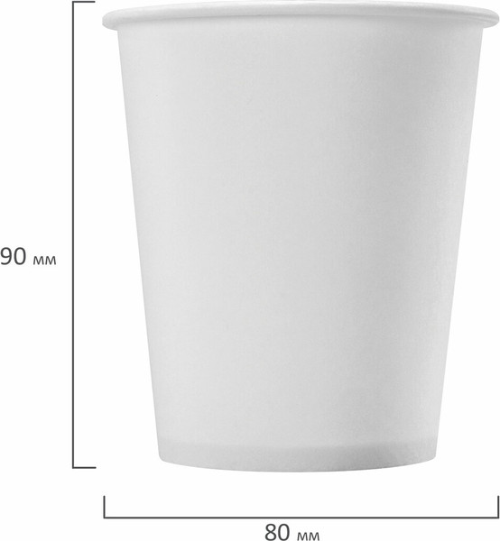 Изображение товара Набор одноразовых стаканов Welday 608810 (50шт, белый)