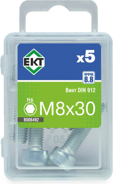 Изображение товара Винт ЕКТ 8х30 DIN 912 / B006492 (5шт)