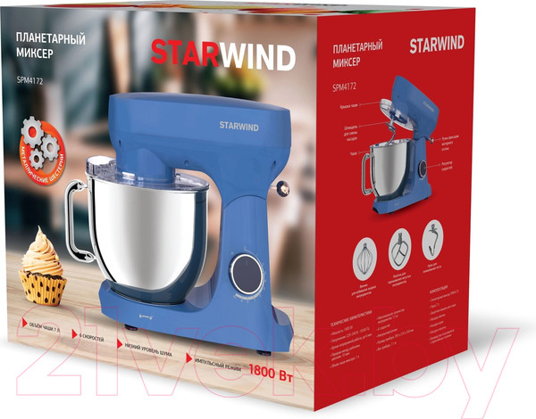 Изображение товара Миксер стационарный StarWind SPM4172 (васильковый)
