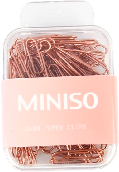 Изображение товара Скрепки Miniso Rose Gold Series 8714 (80шт)