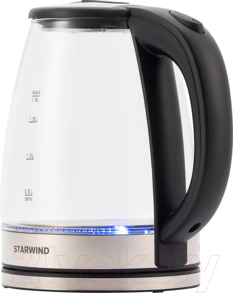 Изображение товара Электрочайник StarWind SKG4777 (черный/прозрачный)