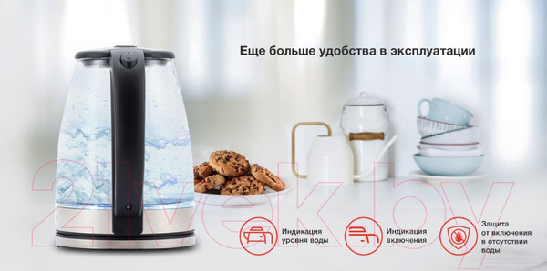 Изображение товара Электрочайник StarWind SKG4777 (черный/прозрачный)