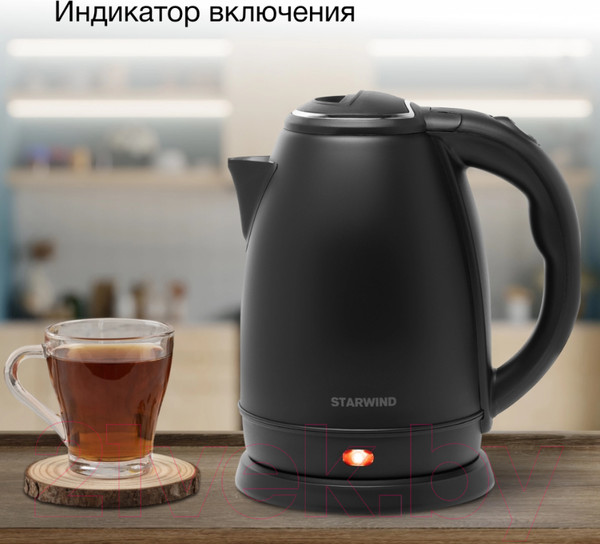 Изображение товара Электрочайник StarWind SKS2051 (черный)
