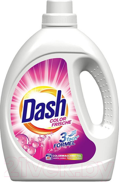 Изображение товара Гель для стирки Dash Color Frische 3 Fash Formel (2.2л)