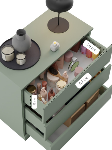 Изображение товара Комод Dipriz Марм Д.20052.1 (зеленый самшит)