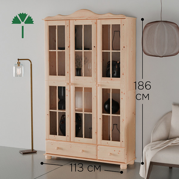 Изображение товара Шкаф с витриной Dipriz Бритта Д.30021.7 (без отделки)