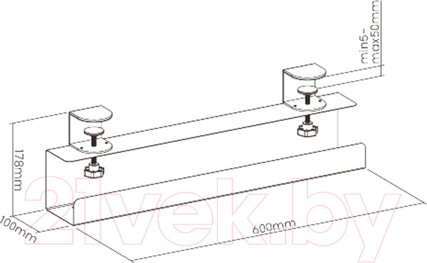 Изображение товара Лоток для проводов Ergosmart Heavy Tray (белый)