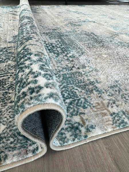 Изображение товара Ковер Radjab Carpet Бьянка Прямоугольник D057A / 7652RK-B (1.2x1.8, Cream Shirink/Blue Fdy)