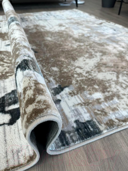 Изображение товара Ковер Radjab Carpet Бьянка Прямоугольник D009A / 8563RK-B (1x2, Cream Shirink/Blue Fdy)