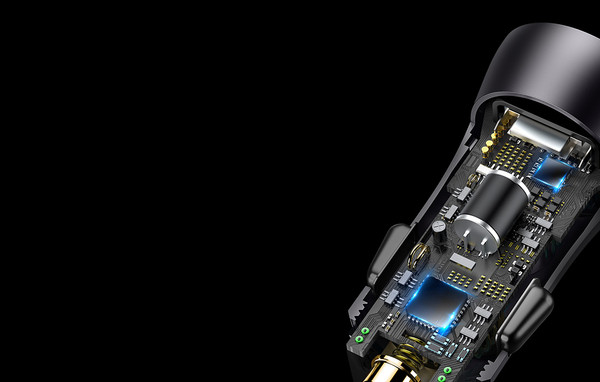 Изображение товара Адаптер питания автомобильный Baseus CGJM000013 (темно-серый)