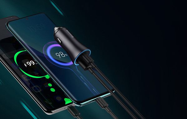 Изображение товара Адаптер питания автомобильный Baseus CGJM000013 (темно-серый)