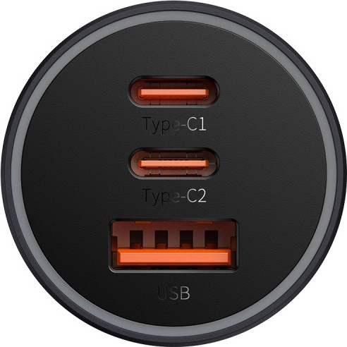 Изображение товара Адаптер питания автомобильный Baseus CGJP010013 (темно-серый)