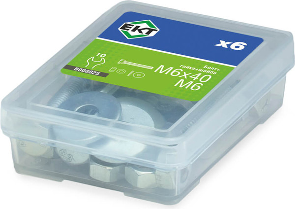 Изображение товара Болт ЕКТ M6х40 DIN933 / B008025 (6шт)